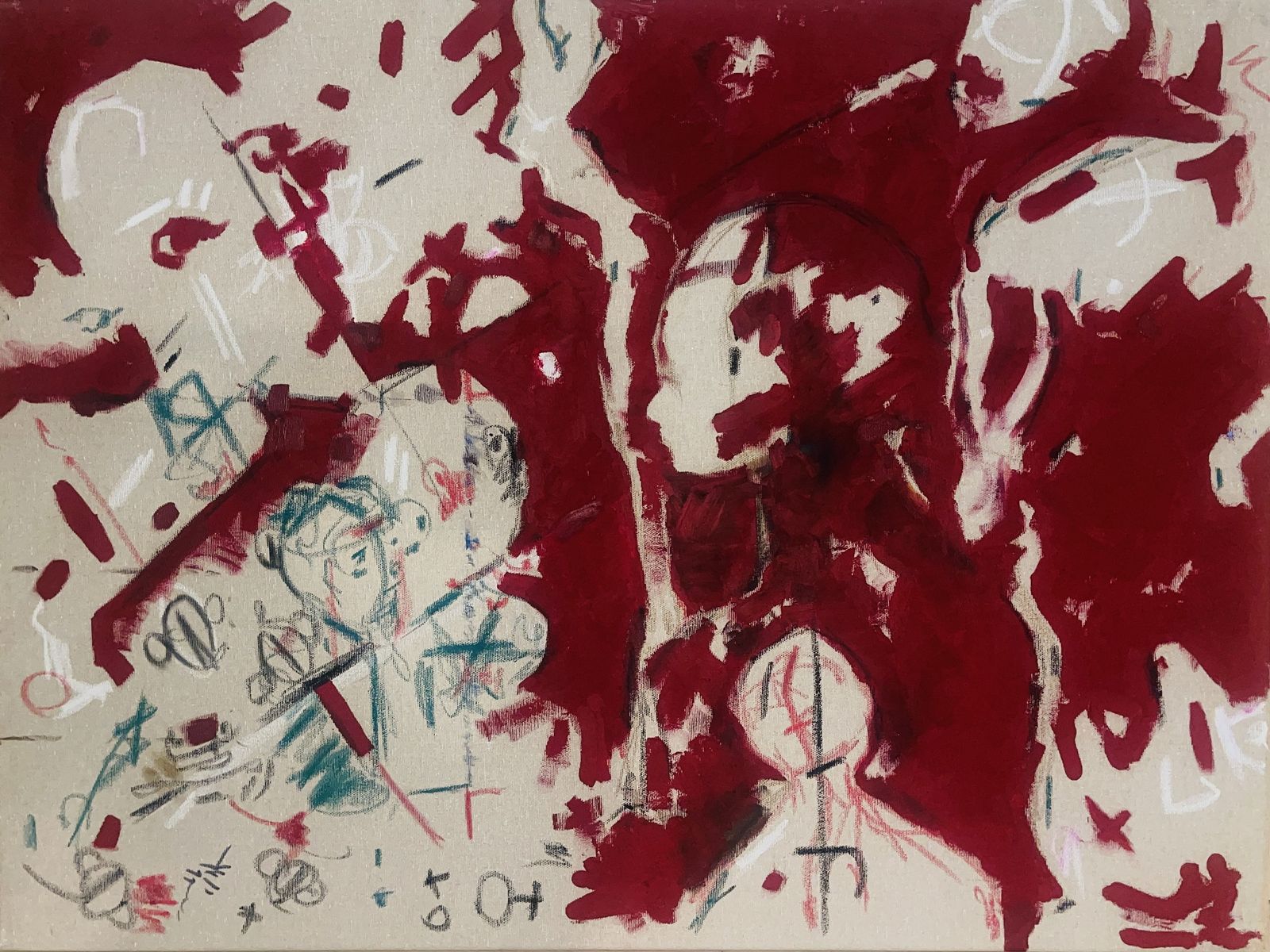 Fragments & Fractals, red crowd I, 2025