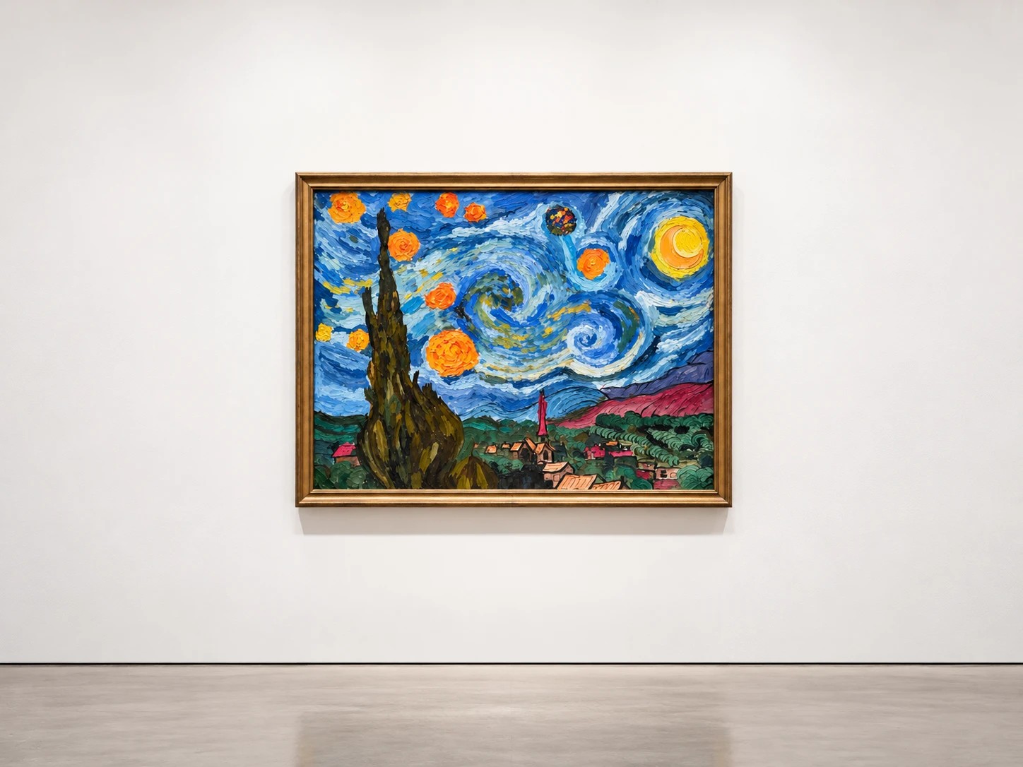 Starry Night, art class, 2007