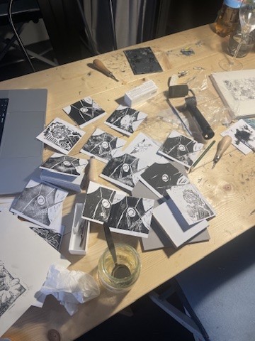 Light, plate and prints, 2024