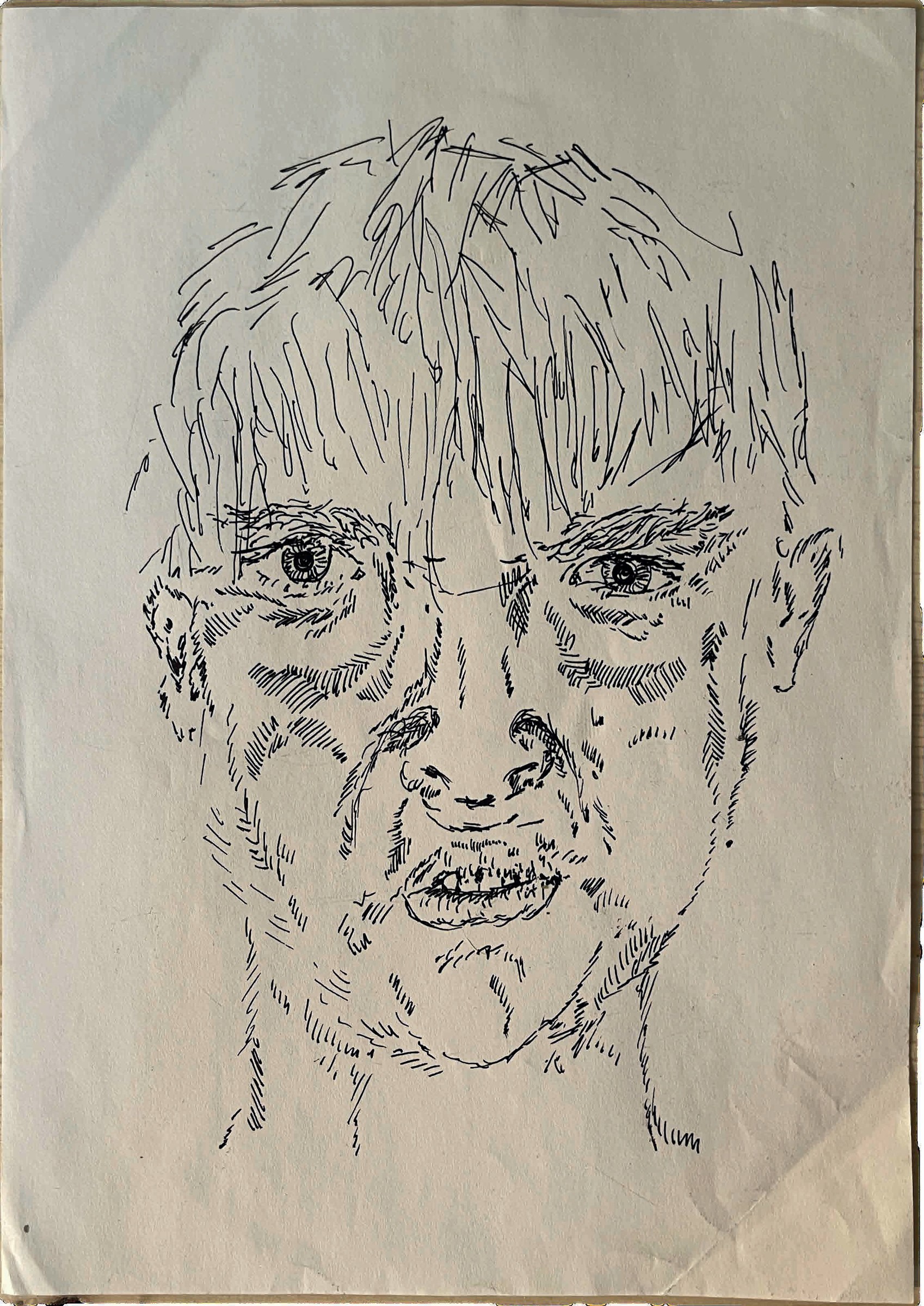 Self-portrait, fountain pen, 2016